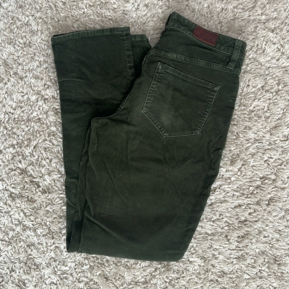 LANDS END GREEN CORDUROYS